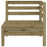 Garden Sofa Natural Wood Vacuum pressure impregnated pinewood 838032