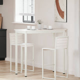 Bar Table White 110 x 55 x 105 cm Solid Pine Wood 892804