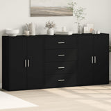Sideboards 3 pcs Black 60x31x84 cm Engineered Wood 3276575
