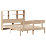 ZNTS Bookcase Bed without Mattress 120x200 cm Solid Wood Pine 3321806