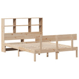 ZNTS Bookcase Bed without Mattress 120x200 cm Solid Wood Pine 3321806
