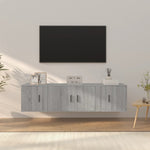 3 Piece TV Cabinet Set Grey Sonoma Engineered Wood 3188404