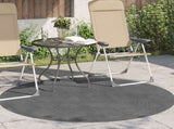 Area Rugs Round PALMERAS Anthracite 200 CM Polyester 42022621
