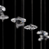 White Ceiling Lamp with Glittering Glass Crystal Beads 8 x G9 29 cm 241391