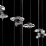 White Ceiling Lamp with Glittering Glass Crystal Beads 8 x G9 29 cm 241391