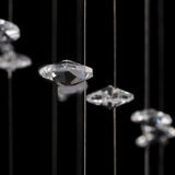 White Ceiling Lamp with Glittering Glass Crystal Beads 8 x G9 29 cm 241391