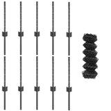 Fence and Post Grey 0.4 x 10 m Steel 3336265