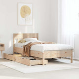 Bed Frame without Mattress 75x190 cm Small Single Solid Wood Pine 3301890