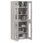 Highboard Grey Sonoma 69.5x34x180 cm Engineered Wood 3198271