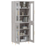Highboard Grey Sonoma 69.5x34x180 cm Engineered Wood 3198271