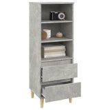 Highboard Concrete Grey 40x36x110 cm Engineered Wood 821240