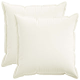 Throw Pillow 2 pcs HOUTEN White 70 x 70 cm Faux Linen 936415