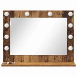Vanity Mirror Rectangular with Mirror Old Wood 60 x 45 x 18 cm 868315