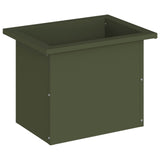 Garden Planter with LED Olive Green 30 x 40 x 30 cm Steel 8008076