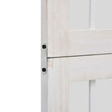 Room Divider 4 Panels White Solid Wood Paulownia 358785