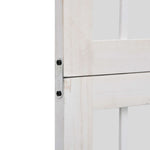 Room Divider 4 Panels White Solid Wood Paulownia 358788