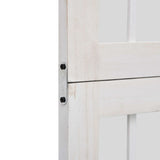 Room Divider 4 Panels White Solid Wood Paulownia 358788