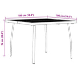 Dining Set 3 pcs Anthracite Steel 3422859