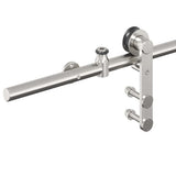 Sliding Door Hardware Kit 183 cm Stainless Steel Silver 4009700
