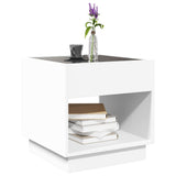 ZNTS Coffee Table with Infinity LED White 50x50x50 cm 847651