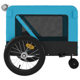 Pet Bike Trailer Blue and Black Oxford Fabric and Iron 93939