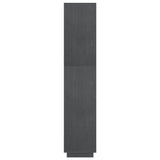 Book Cabinet/Room Divider Grey 80x35x167 cm Solid Pinewood 810896