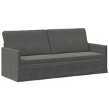 Sofa Set 2 pcs Dark Grey Corduroy Fabric 3433255