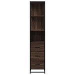 ZNTS Bathroom Cabinet Brown Oak 35x37.5x166 cm Engineered Wood 849248