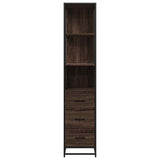 ZNTS Bathroom Cabinet Brown Oak 35x37.5x166 cm Engineered Wood 849248