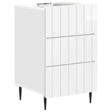 Bedside Cabinet High Gloss White 43x 41 x 68 cm Engineered Wood 894329
