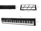 GPP-106 88 Key Folding Piano Semi-Weighted Standard Keyboards Digital Piano with MIDI Bluetooth, 41603756