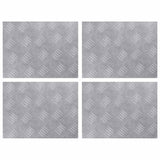 Checker Plates 4 pcs Silver 40 x 30 cm Aluminium 4104290