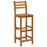 Bar Stool Set of 8 Natural wood Solid acacia wood Standard 3115988