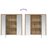 Bathroom Mirror Cabinet Artisian Oak 63.5 x 16 x 62.5 cm 889158