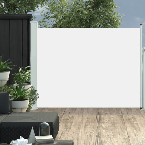 ZNTS Patio Retractable Side Awning 140x500 cm Cream 48395
