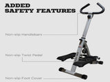 Stepper w/ Handle Hand Grip Workout Fitness Machine For Fitness Aerobic Exercise Home Gym Grey T3398P349148
