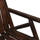 Garden Bench Burned Wood Solid spruce wood Medium Durable 363348