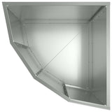 Corner Planter Silver 45 x 45 x 50 cm Galvanised steel 883673