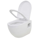 Wall-Hung Toilet with Concealed Cistern Ceramic White 275791