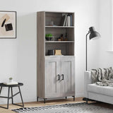 Highboard Grey Sonoma 69.5x34x180 cm Engineered Wood 3189963