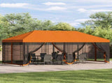 6 x 3 m Orange Polyester and Steel 190 3376002