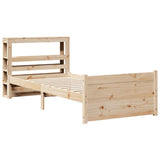 Bed Frame with Headboard without Mattress 90x190 cm Single 3306007