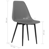 Dining Chairs 6 pcs Grey PP 3082343