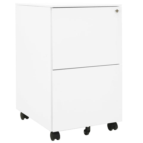 ZNTS Mobile File Cabinet White 39x45x67 cm Steel 335974