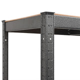 5-Layer Heavy-duty Shelves 2 pcs Grey Steel&Engineered Wood 3154207