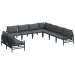 Garden Sofa Set Anthracite Steel 3379002