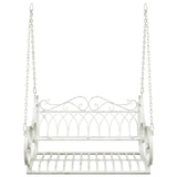Swing Bench Steel 109 x 75 x 59 cm Antique White 42038691