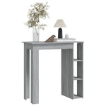 ZNTS Bar Table with Shelf Grey Sonoma 102x50x103.5 cm Engineered Wood 812964