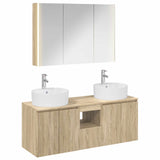 Bathroom Cabinet Set 4 pcs Sonoma Oak Engineered Wood 3406465