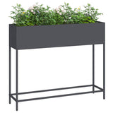 Raised Garden Planter Anthracite 100 x 26 x 82 cm Steel 865878